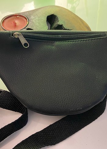 Siyah Deri Biker Bel Çantası - Görsel 2