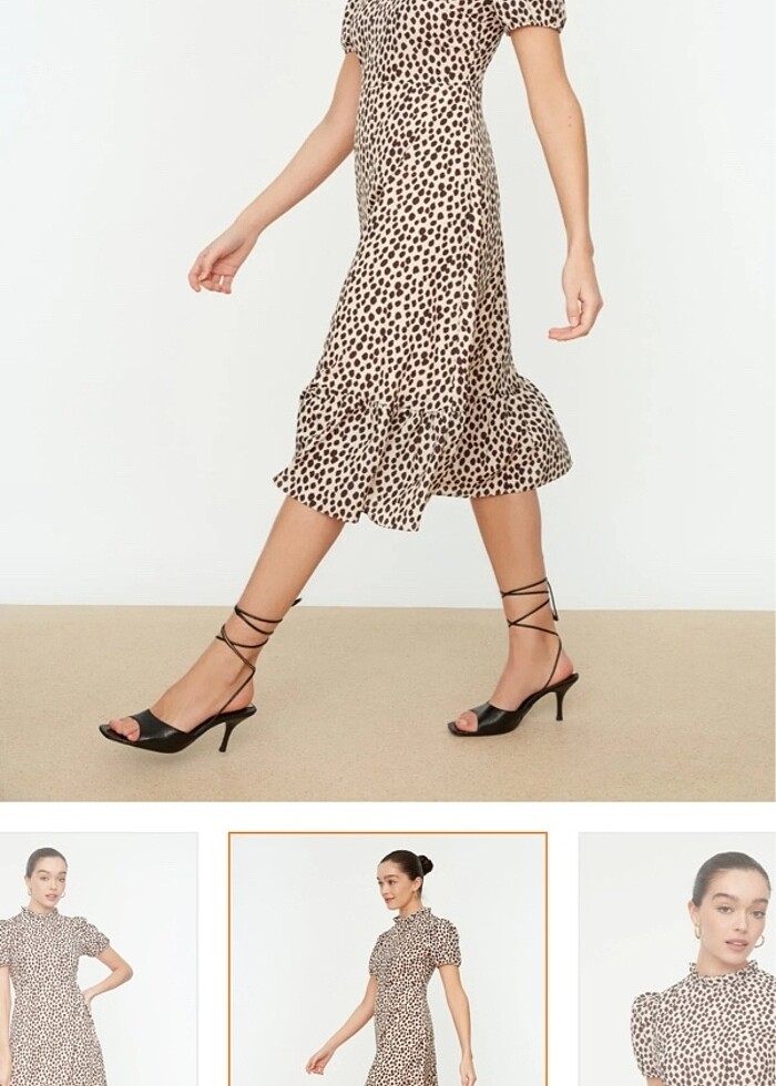 Günlük midi elbise - Görsel 2