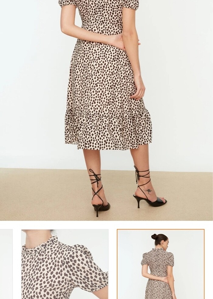 Günlük midi elbise - Görsel 5