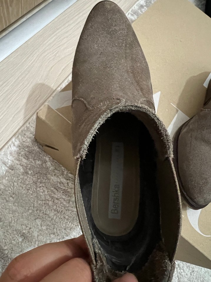 Bershka süet kovboy tarzı bot - Görsel 4