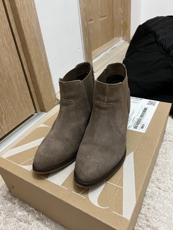 Bershka süet kovboy tarzı bot - Görsel 2