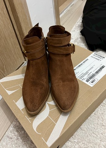 Stradivarius Taba süet tokalı bot - Görsel 3