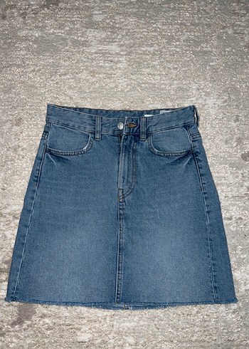 Denim mini etek - Görsel 3
