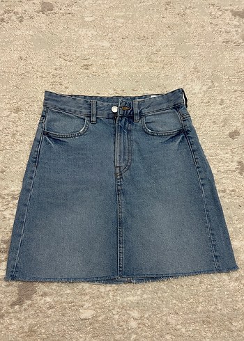 Denim mini etek - Görsel 2