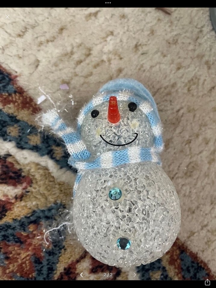 Işıklı Kardan Adam Dekoratif Figür - Görsel 2