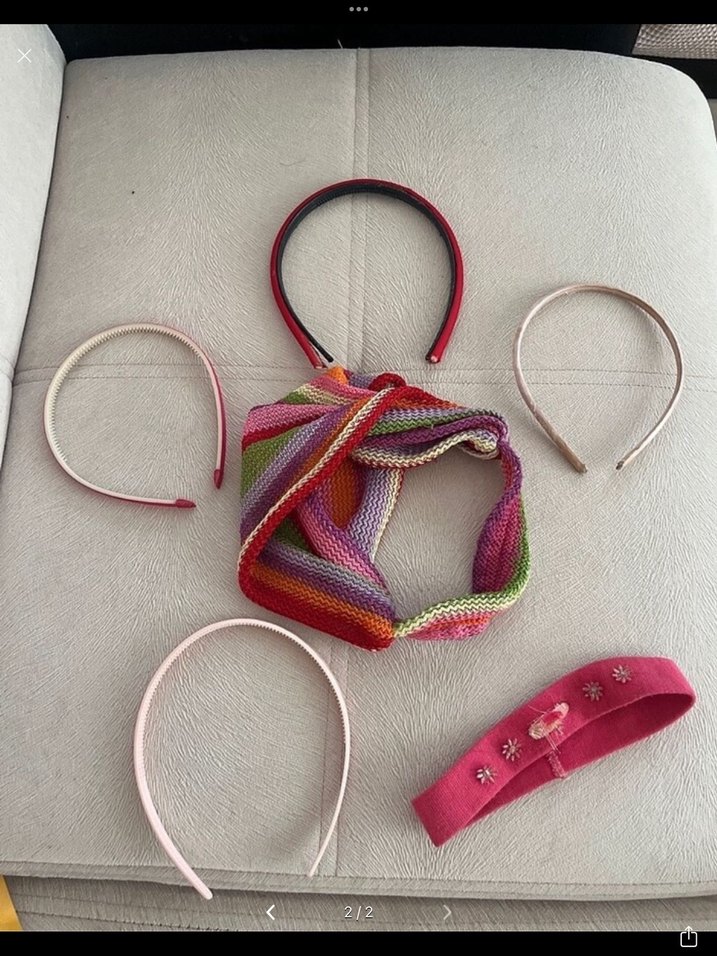 Renkli Nakışlı Elastik Çocuk Saç Aksesuarları - Görsel 2