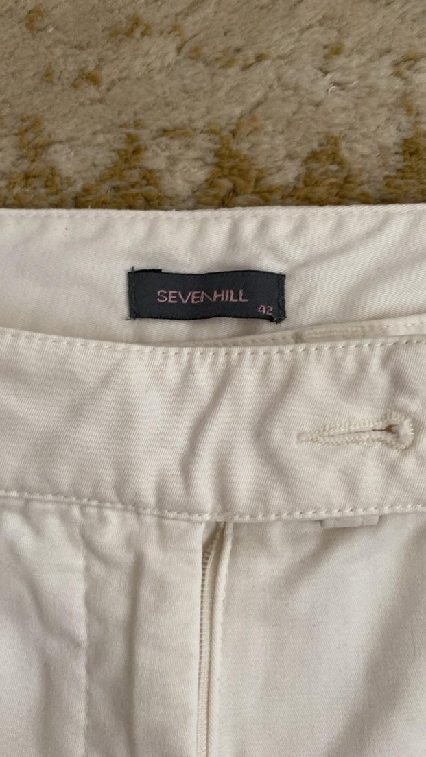 Beyaz Regular Fit Kadın Kot Pantolon - Görsel 3