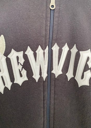 xl Beden Gri Fermuarlı Goth Sweatshirt köstebek