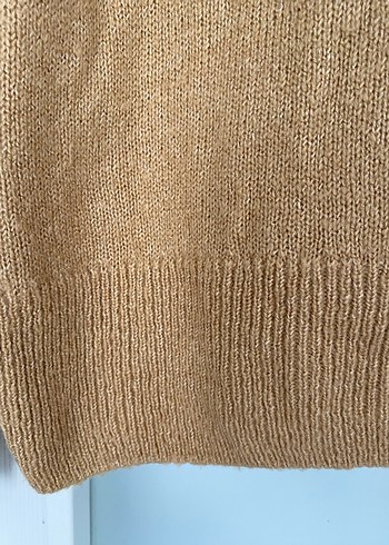 Bej Kadın Yün Bisiklet Yaka Kazak - Görsel 3