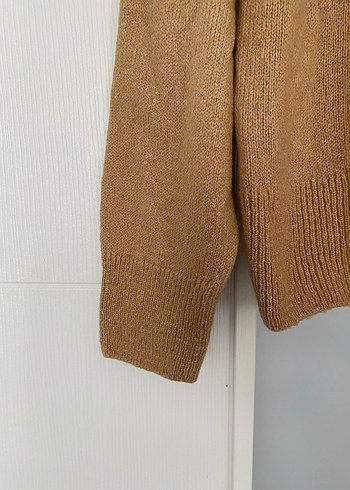 Bej Kadın Yün Bisiklet Yaka Kazak - Görsel 4