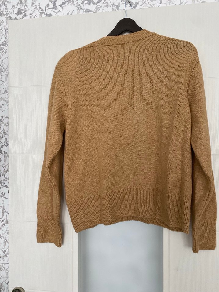 Bej Kadın Yün Bisiklet Yaka Kazak - Görsel 5