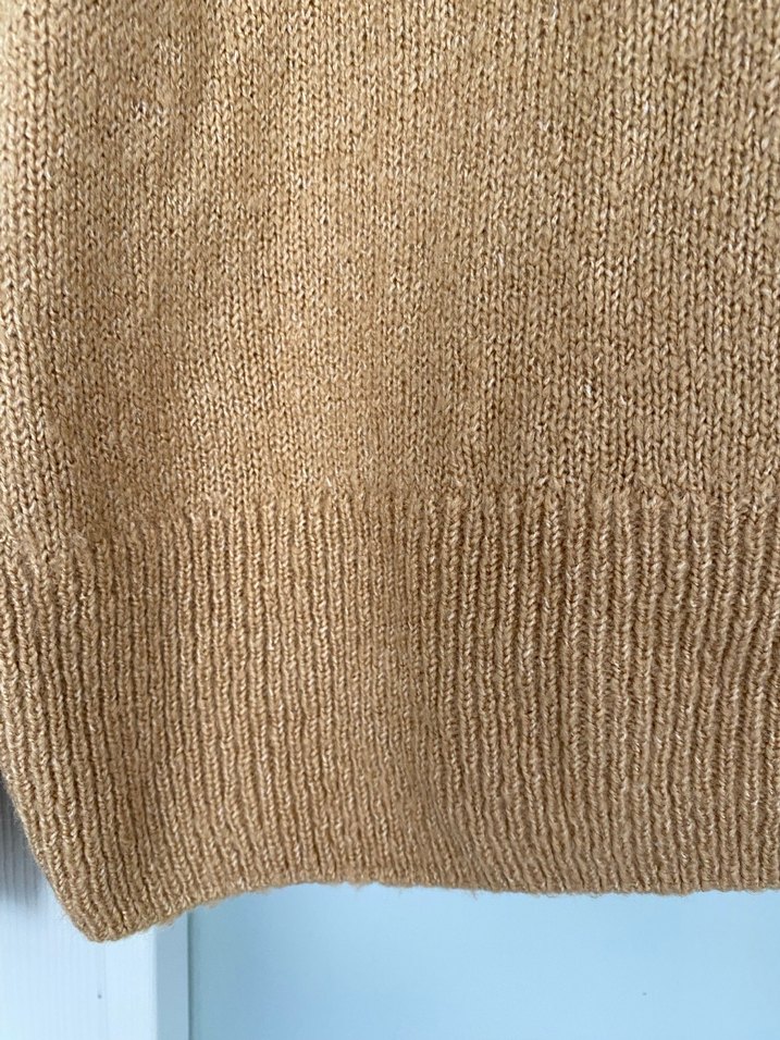 Bej Kadın Yün Bisiklet Yaka Kazak - Görsel 3