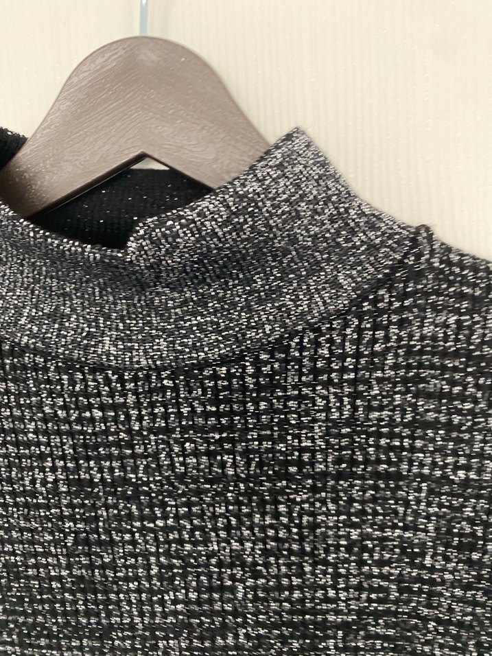 Gri Kadın Boğazlı Triko Kazak - Görsel 3