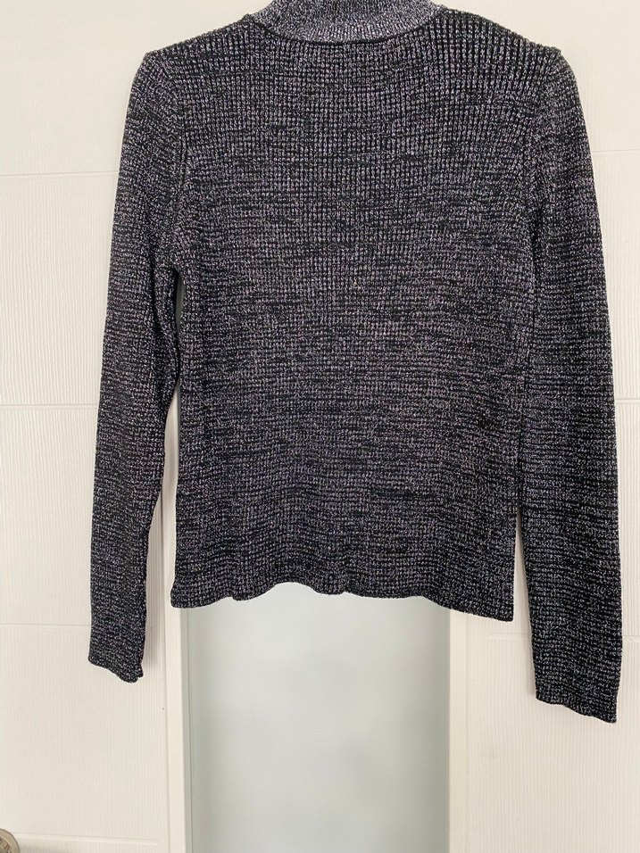 Gri Kadın Boğazlı Triko Kazak - Görsel 4