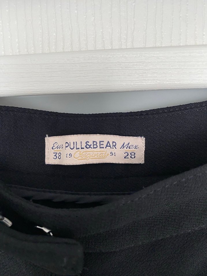 Siyah Kadın Kumaş Pantolon Midi Boy - Görsel 3