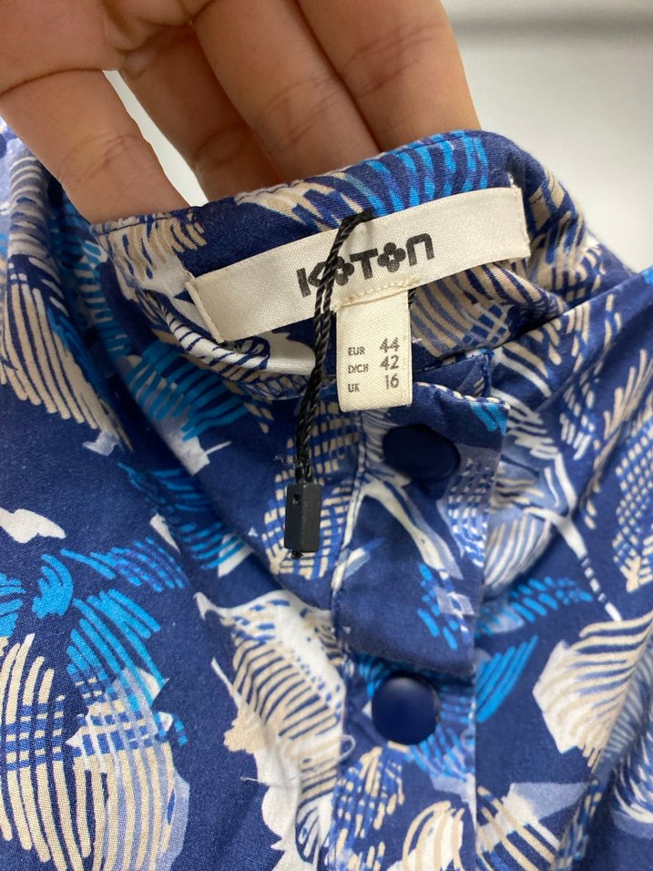 Lacivert Bağlama Desenli Mini tulum - Görsel 5