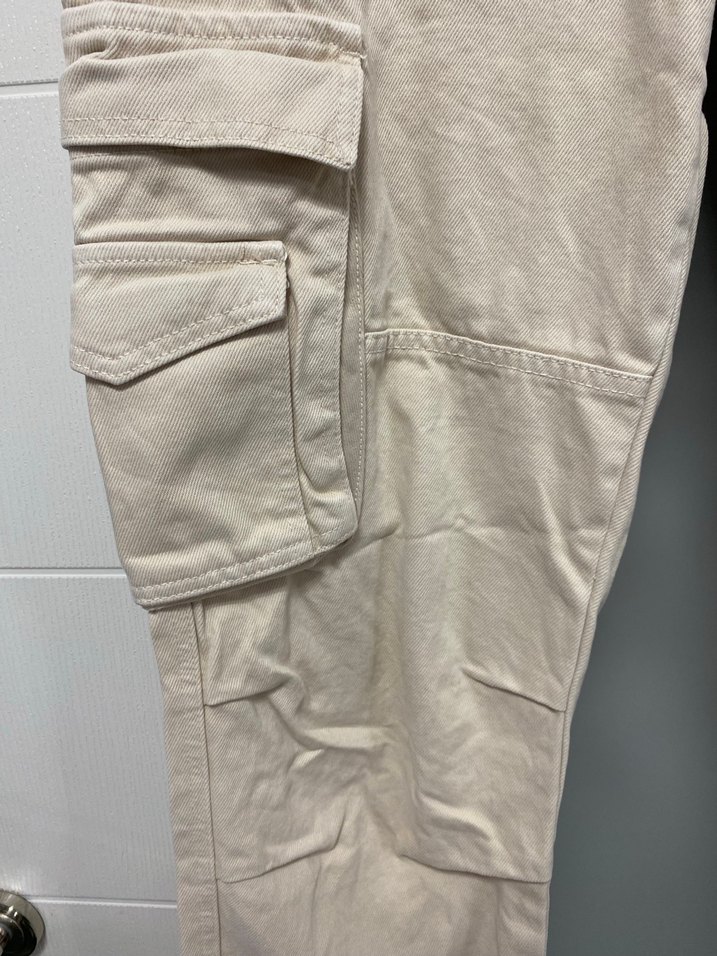 Bej Kadın Rahat Kesim Keten Pantolon - Görsel 4