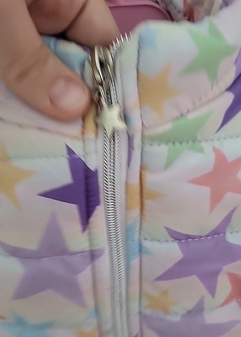 Kız Çocuk Çok Renkli Yıldız Desenli Yelek - Görsel 4