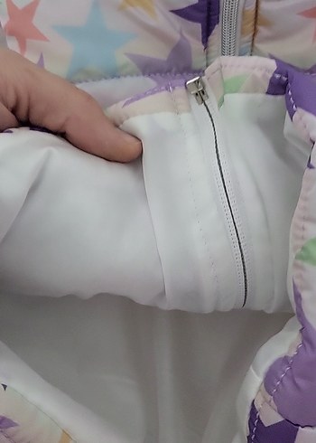 Kız Çocuk Çok Renkli Yıldız Desenli Yelek - Görsel 6