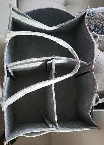 Nakışlı Gri Keçe Bebek Çantası - Görsel 3