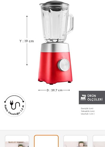 Kırmızı Karaca Blender - Görsel 2