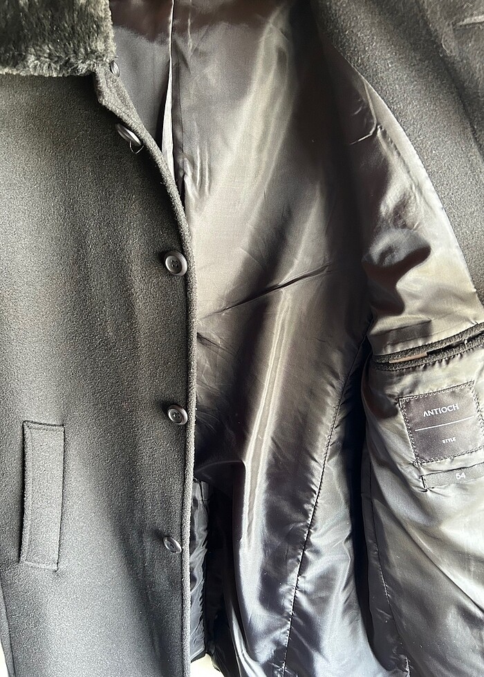 Antioch Erkek Kürk Yakalı Kaban - Görsel 3