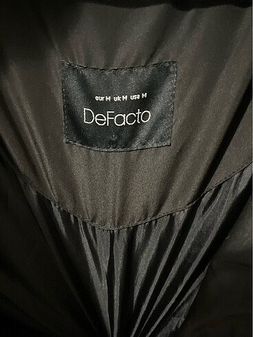 m Beden Defacto siyah mont