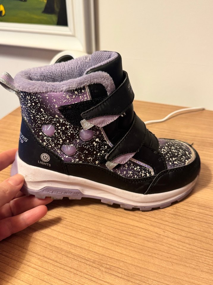 Kız Çocuk Mor Yılan Desenli Sneakers - Görsel 2