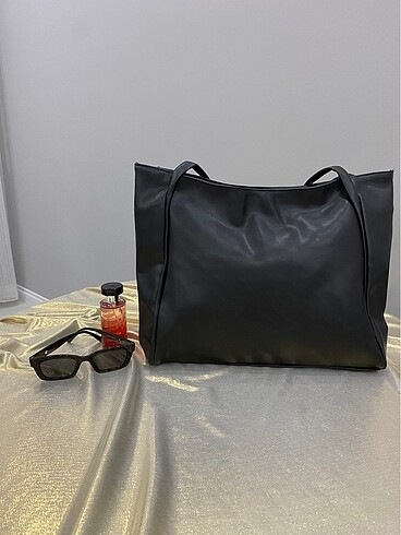 Diğer Fermuarlı shopper omuz çantası