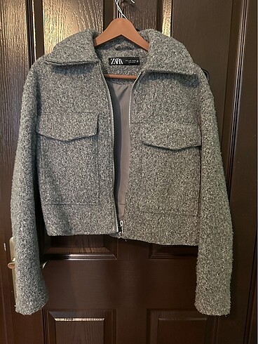 Zara Zara Gri trend kısa ceket small beden