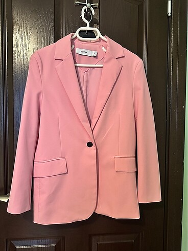 Bershka pembe blazer ceket xs 34