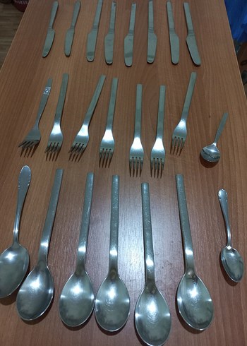  Beden Gri Paslanmaz Çelik Çatal Kaşık Bıçak Seti