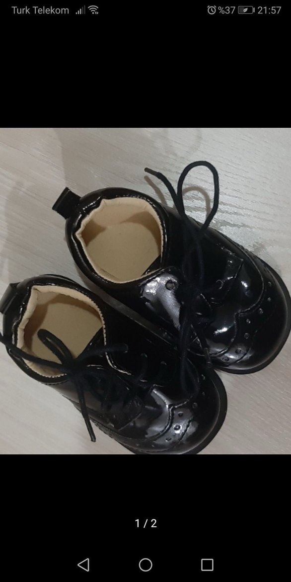 Erkek Çocuk Siyah Bağcıklı Özel Ayakkabı - Görsel 3