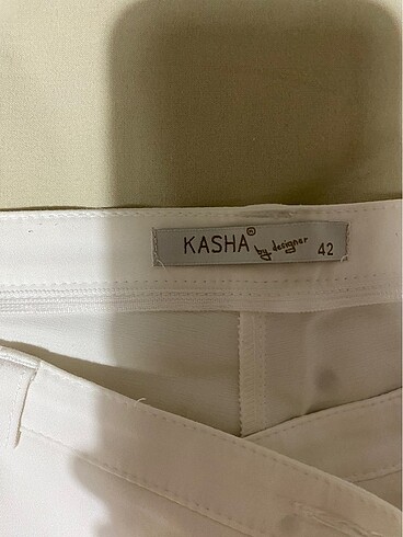 xl Beden beyaz Renk Kasha kumaş pantolon