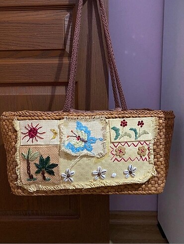 Hasır plaj çantası