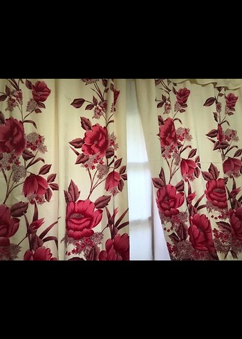 Antika perde çiçekli Nostaljik Vintage - Görsel 2