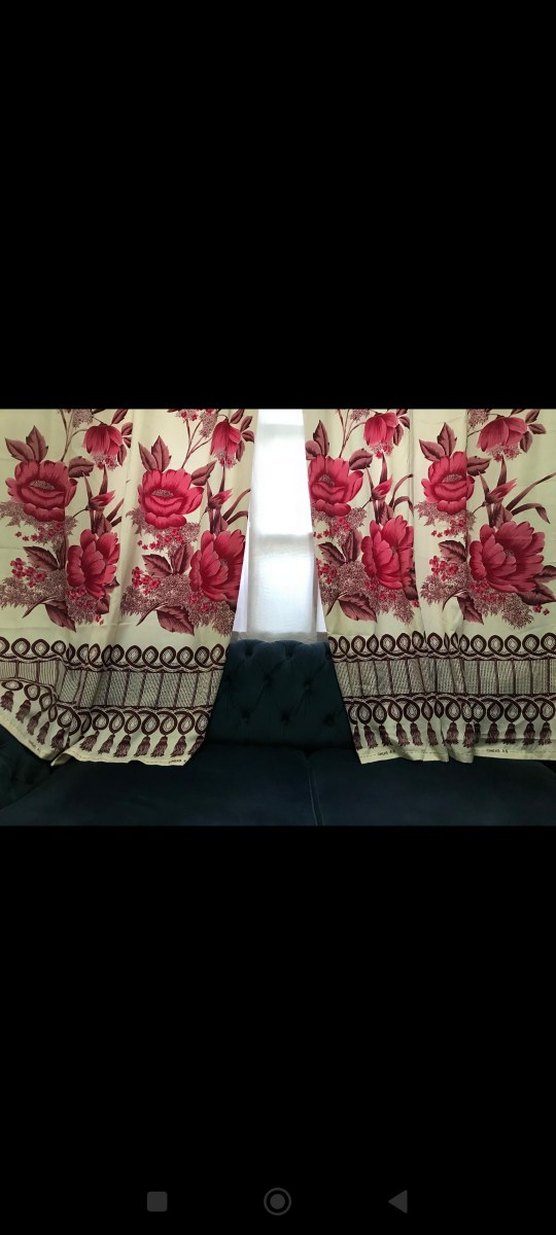 Antika perde çiçekli Nostaljik Vintage - Görsel 3