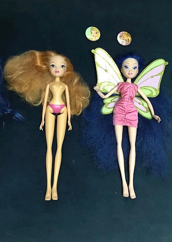Winx club Musa Flora oyuncak bebek rozet