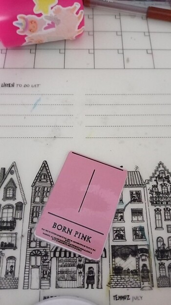  Beden Renk Blackpink bord pink fotokart seti
