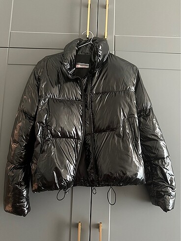 Siyah bomber mont