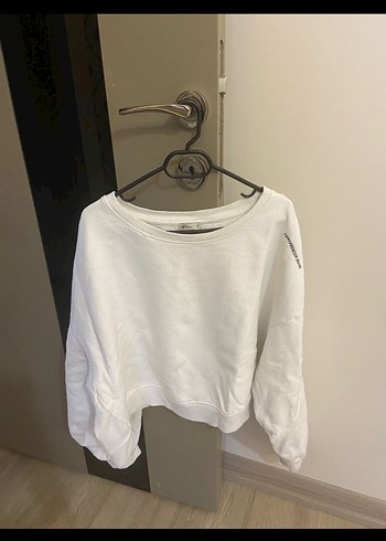 Loft Kadın Beyaz Salaş Sweatshirt