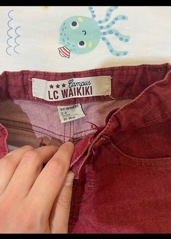 Erkek çocuk bordo Kot Pantolon