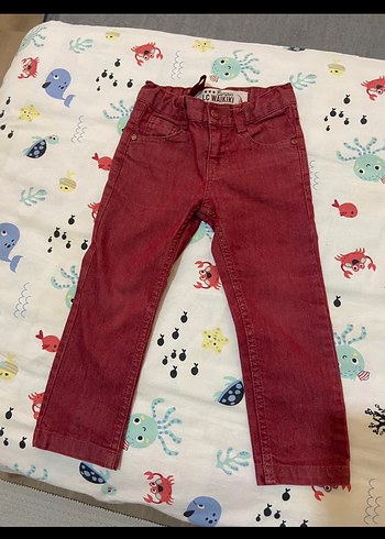 24-36 Ay Beden bordo Renk Erkek çocuk bordo Kot Pantolon