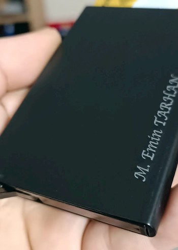 Kişiye Özel Siyah mekanizmalı RFİD güvenlikli kartlık - Görsel 6