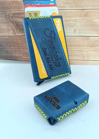 Fenerbahçe_ Hakiki deri mekanizmalı kartlık ve  benzinli çakmak - Görsel 5