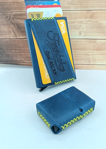 Fenerbahçe_ Hakiki deri mekanizmalı kartlık ve  benzinli çakmak - Görsel 11