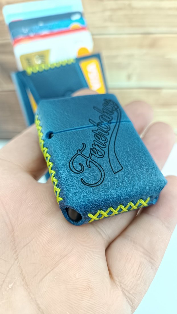 Fenerbahçe_ Hakiki deri mekanizmalı kartlık ve  benzinli çakmak - Görsel 4