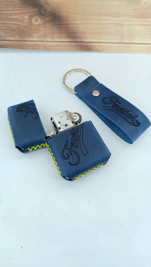 Fenerbahçe hakiki deri kişiye özel benzinli çakmak - Görsel 3