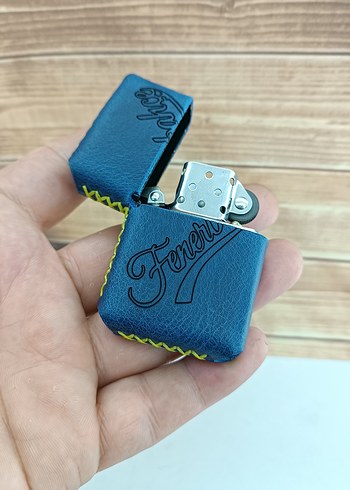 Fenerbahçe Hakiki deri kişiye özel benzinli çakmak - Görsel 16