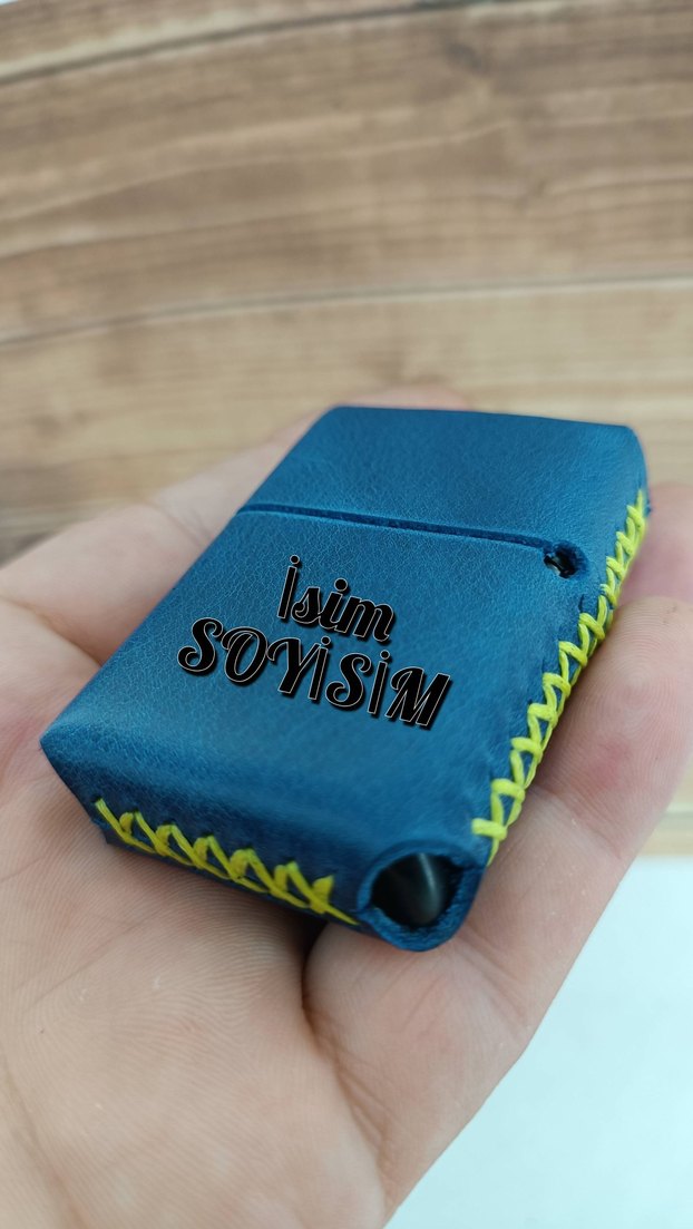 Fenerbahçe Hakiki deri kişiye özel benzinli çakmak - Görsel 3